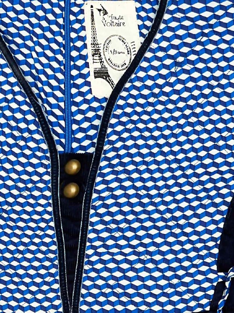 Robe Hiver Fille  Velours Bleu Marine Coton Bleu Roi  MARGOT - La Faute à Voltaire Bleu marine - Kiabi