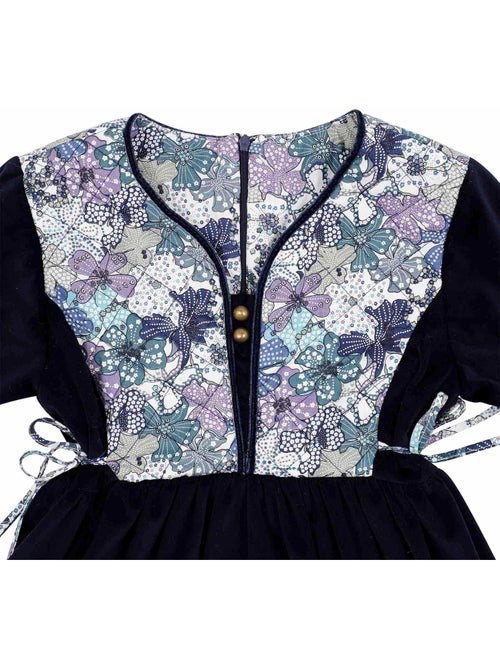 Robe Hiver Fille  Velours   Liberty Fleuri   MARGOT - La Faute à Voltaire - Kiabi