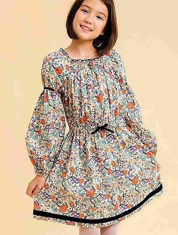 Robe Hiver Fleurie Liberty CHIMENE - La Faute à Voltaire