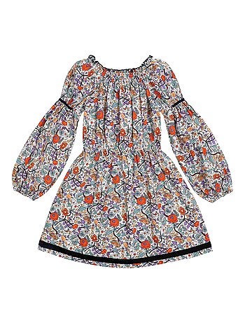 Robe Hiver Fleurie Liberty CHIMENE - La Faute à Voltaire