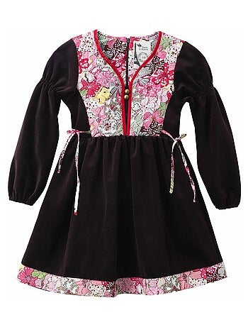 Robe Hiver Velours Fleuri Liberty MARGOT - La Faute à Voltaire