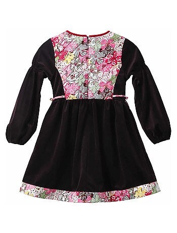 Robe Hiver Velours Fleuri Liberty MARGOT - La Faute à Voltaire