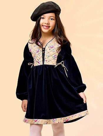 Robe Hiver Velours Fleurie MARGOT - La Faute à Voltaire