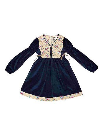 Robe Hiver Velours Fleurie MARGOT - La Faute à Voltaire