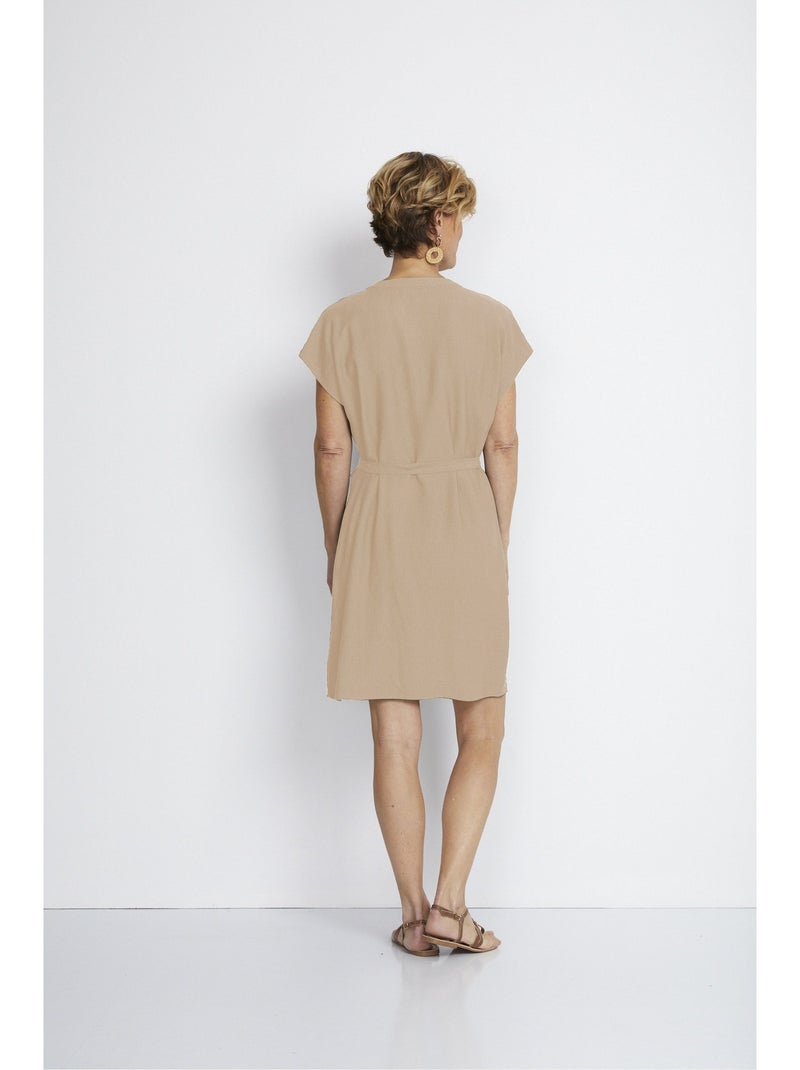 Robe-housse courte manches kimono - Afibel Beige - Kiabi