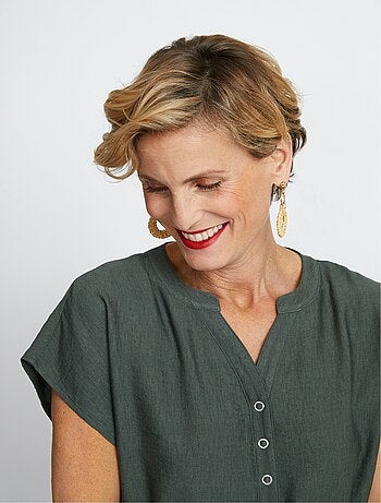 Robe-housse courte manches kimono