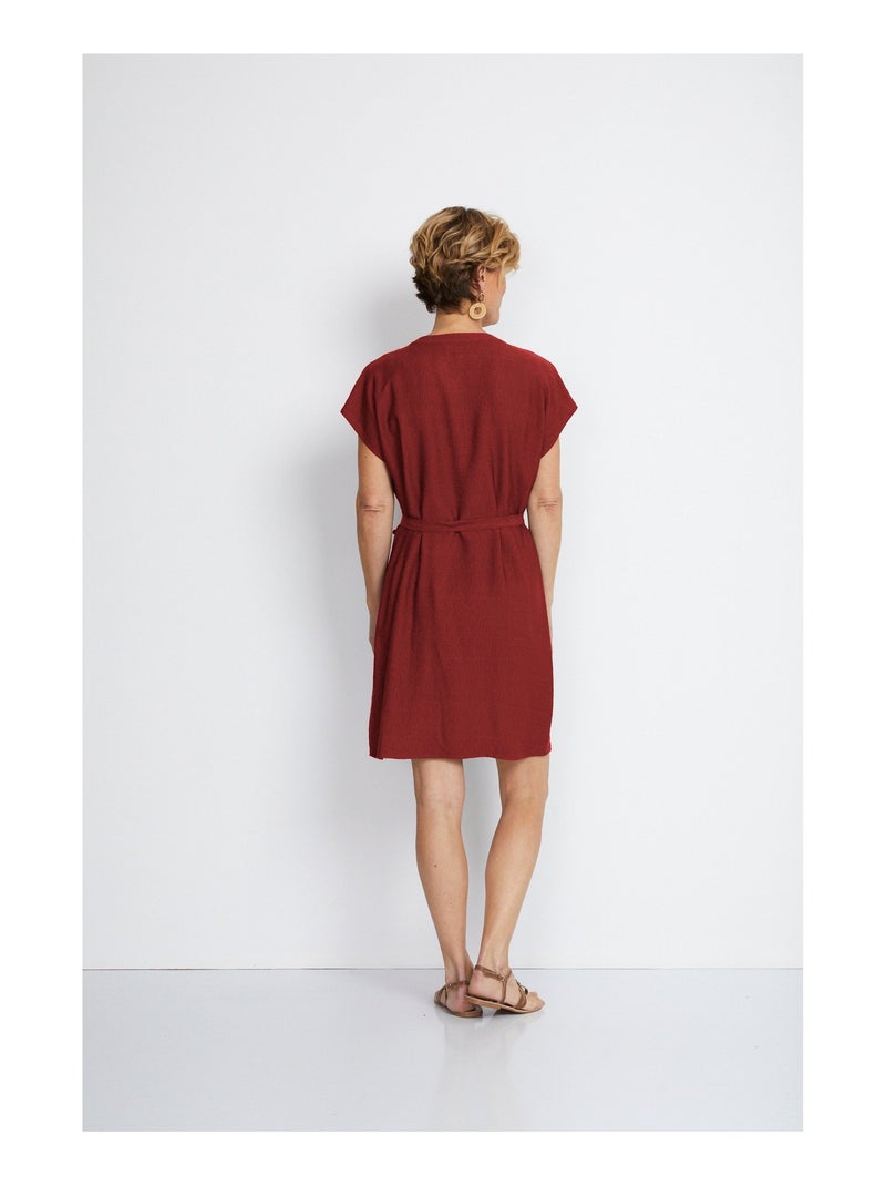 Robe-housse courte manches kimono Terracotta - Kiabi