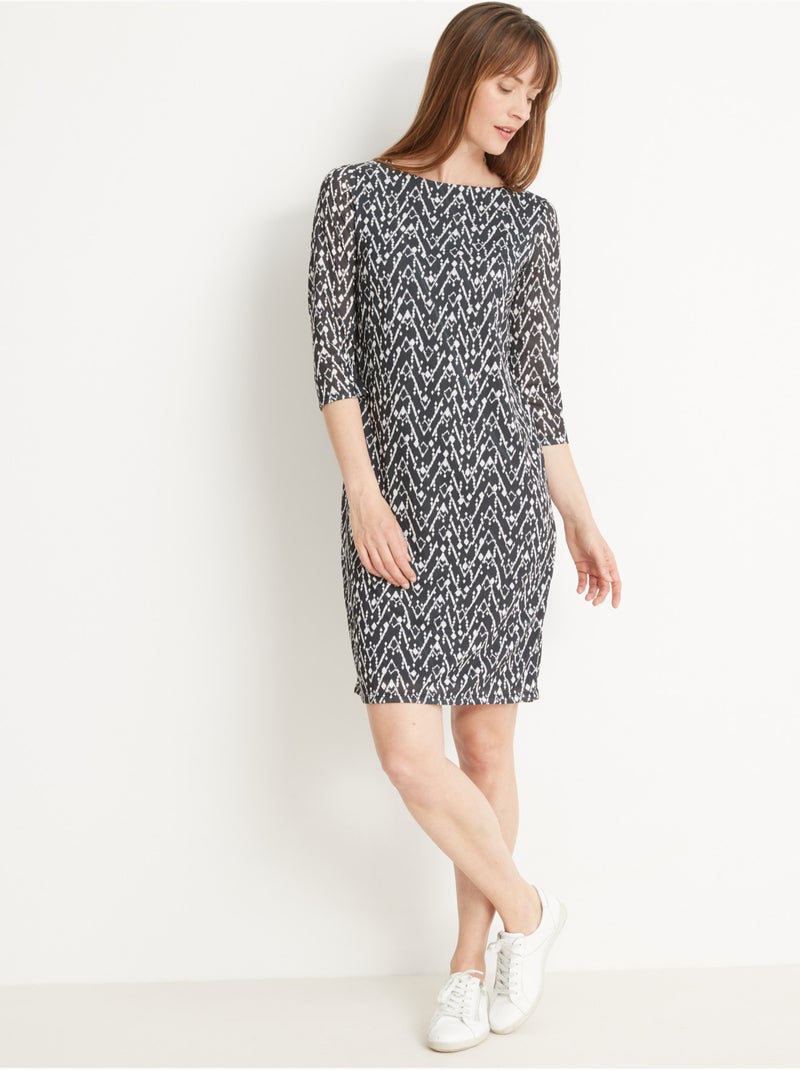 Robe housse encolure bateau - DAXON Noir Blanc - Kiabi