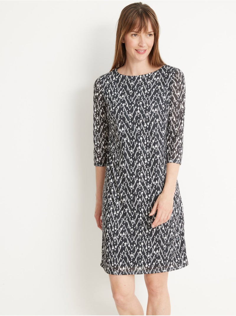 Robe housse encolure bateau - DAXON Noir Blanc - Kiabi