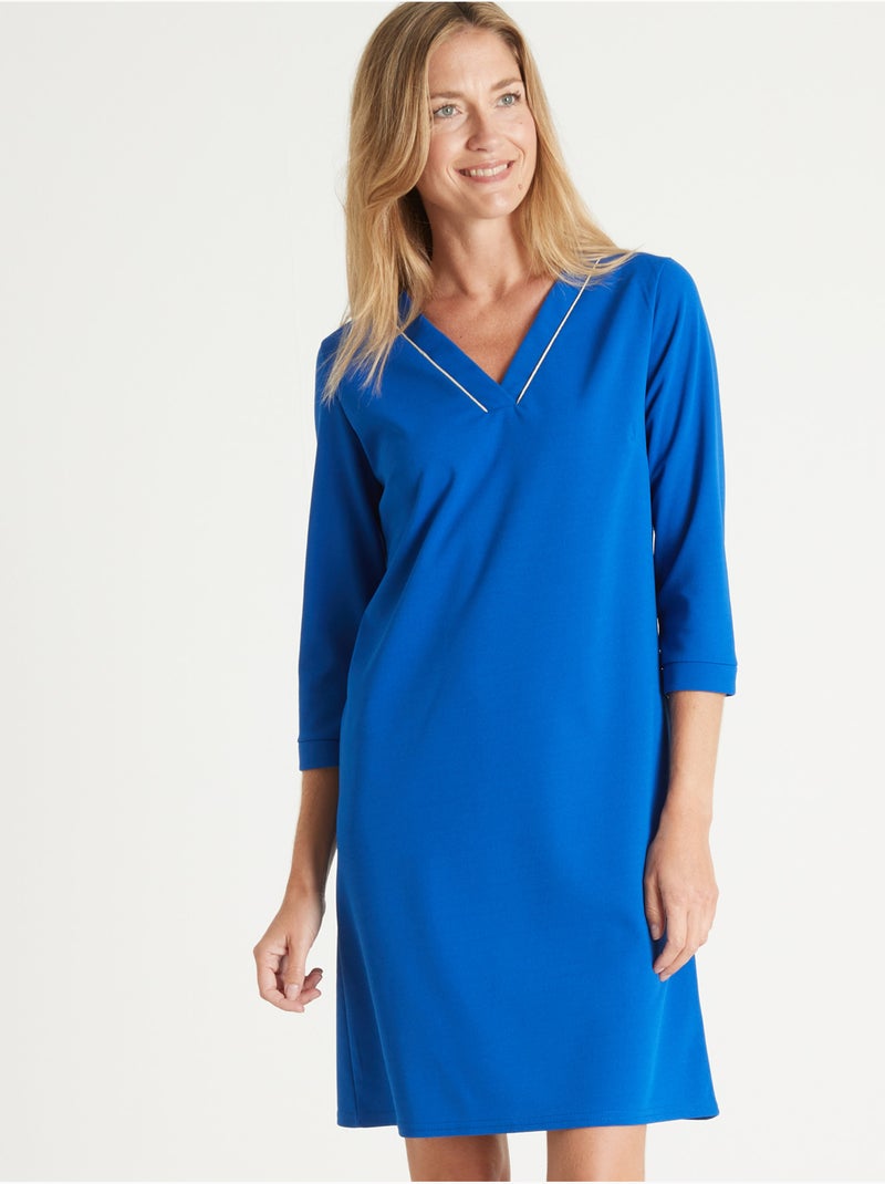 Robe housse maille fluide - DAXON Bleu cobalt - Kiabi