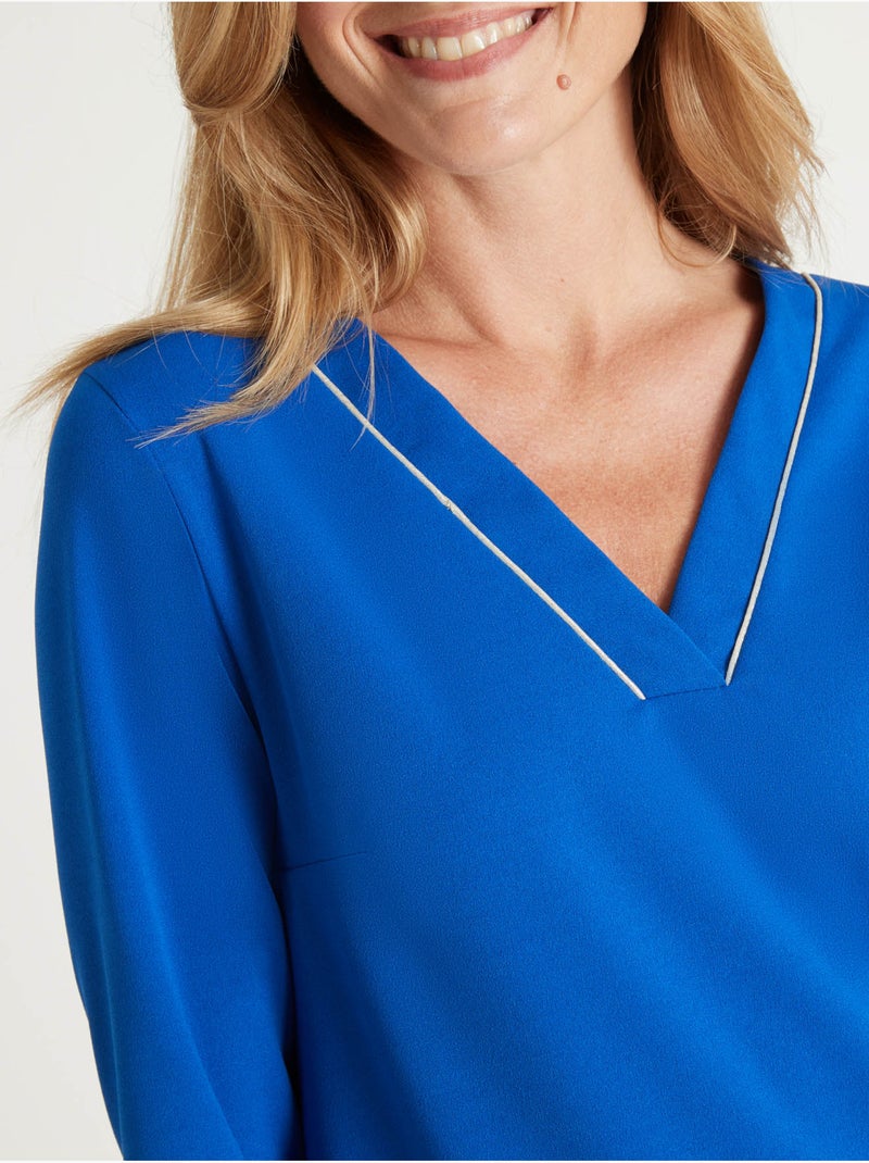 Robe housse maille fluide - DAXON Bleu cobalt - Kiabi