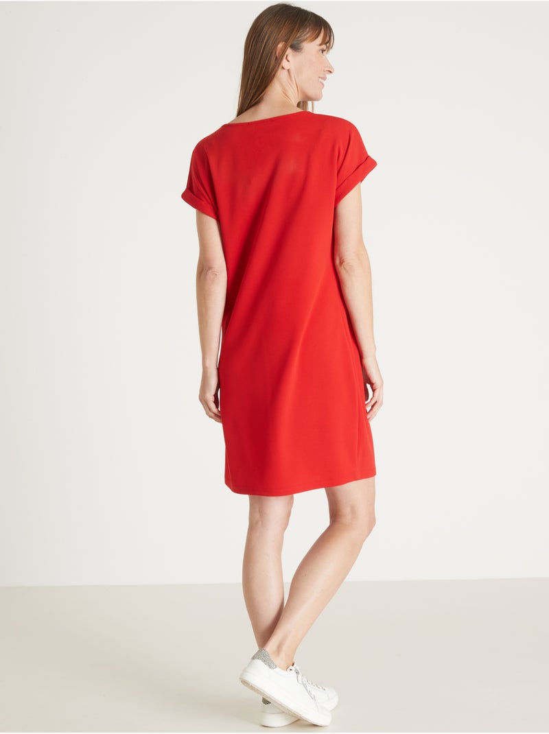 Robe housse manches T en maille - DAXON Rouge - Kiabi