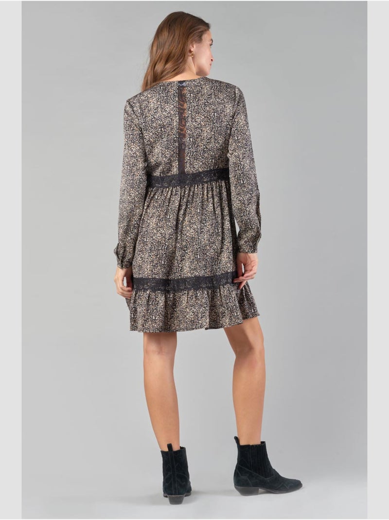 Robe HUERTA evasée, patineuse 'Le Temps Des Cerises' Noir - Kiabi