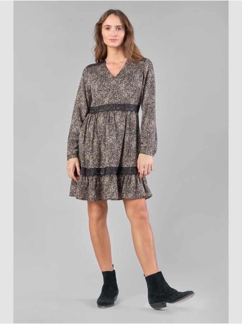 Robe HUERTA evasée, patineuse 'Le Temps Des Cerises' Noir - Kiabi