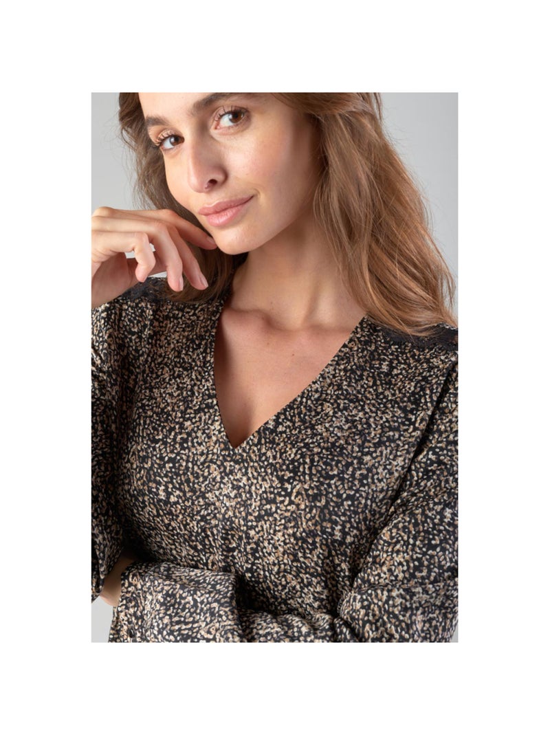 Robe HUERTA evasée, patineuse 'Le Temps Des Cerises' Noir - Kiabi