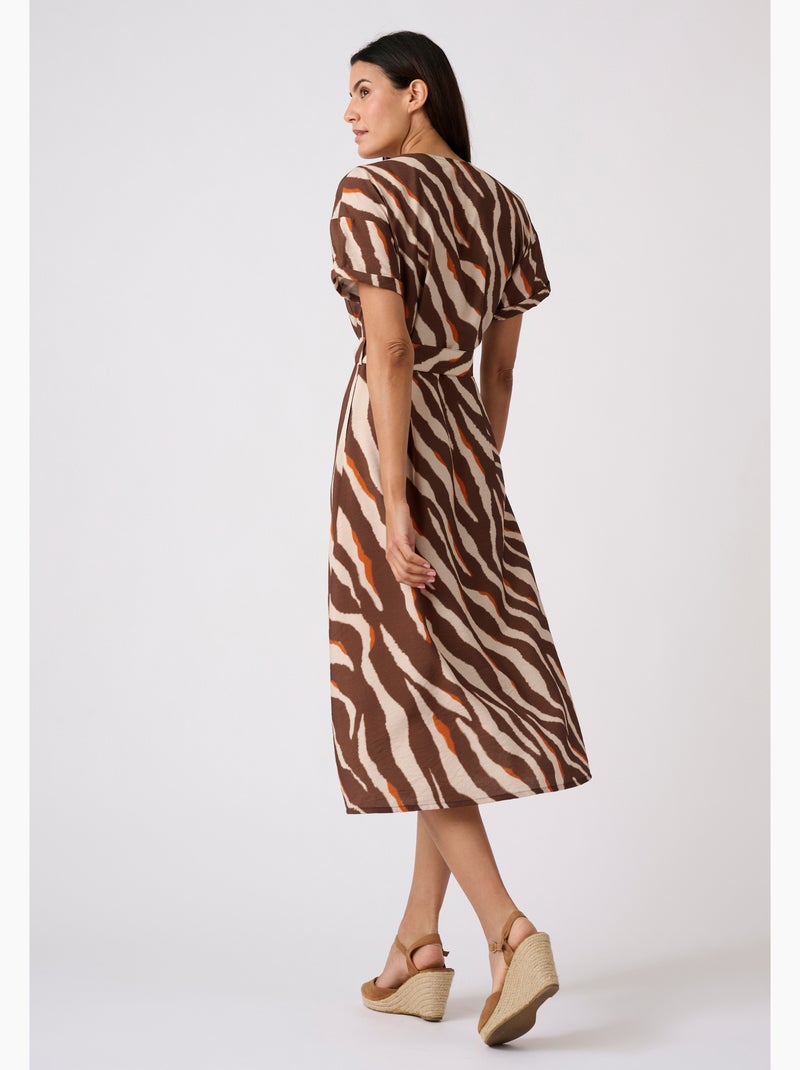 Robe imprimé animalier Climatyl - Damart Marron - Kiabi