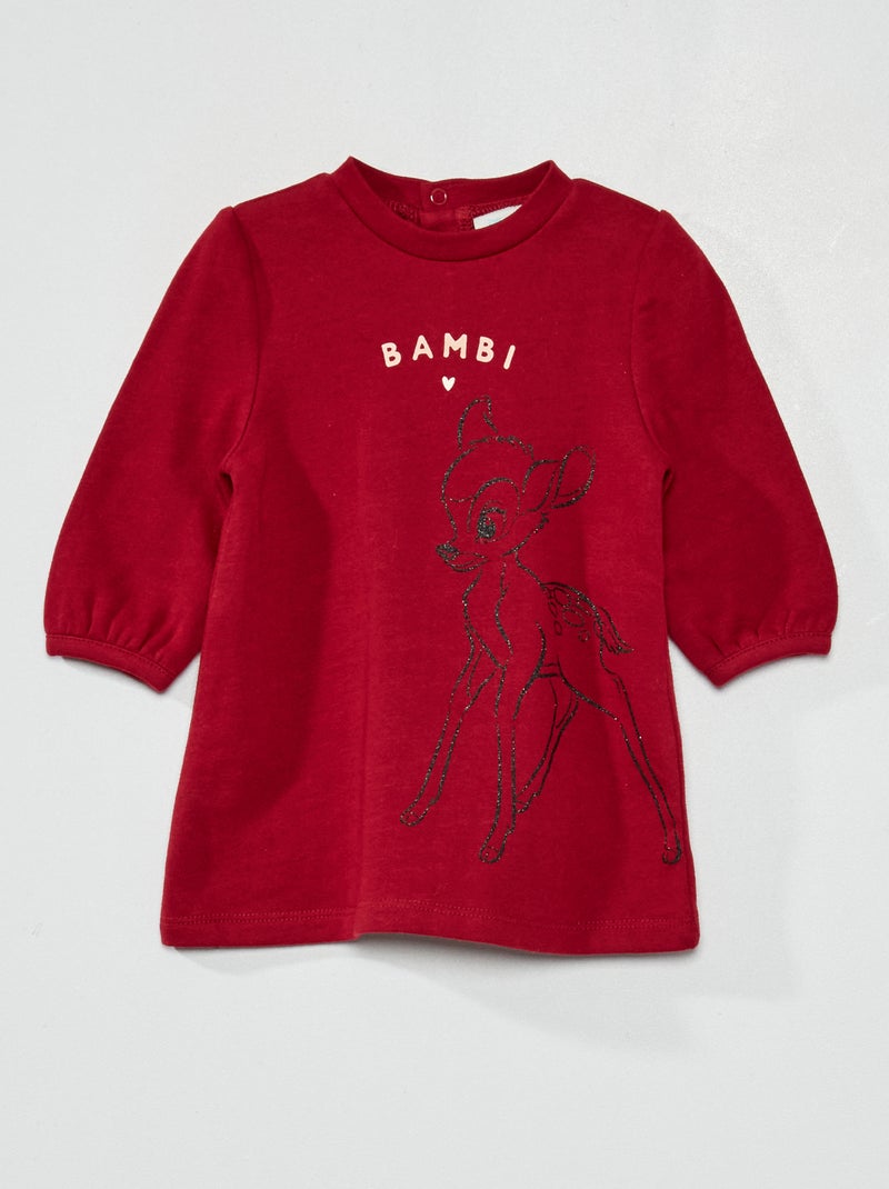 Robe imprimé 'Bambi' Rouge bordeaux - Kiabi