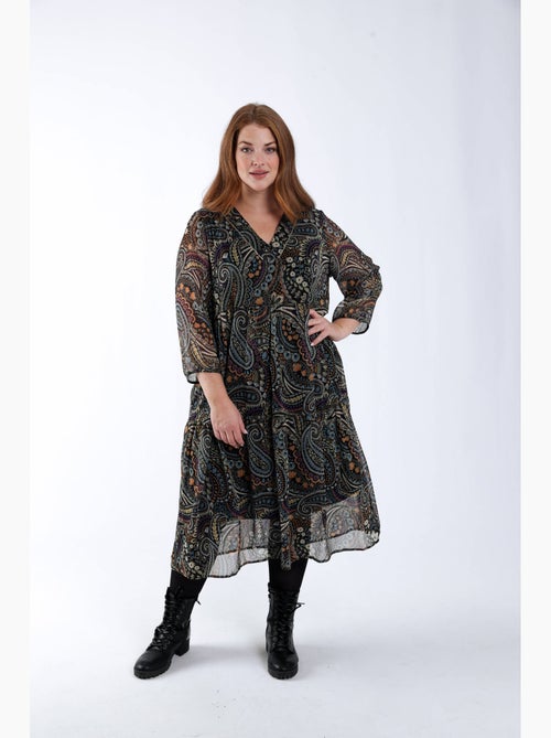 Robe imprimé cachemire PAPRIKA - Kiabi