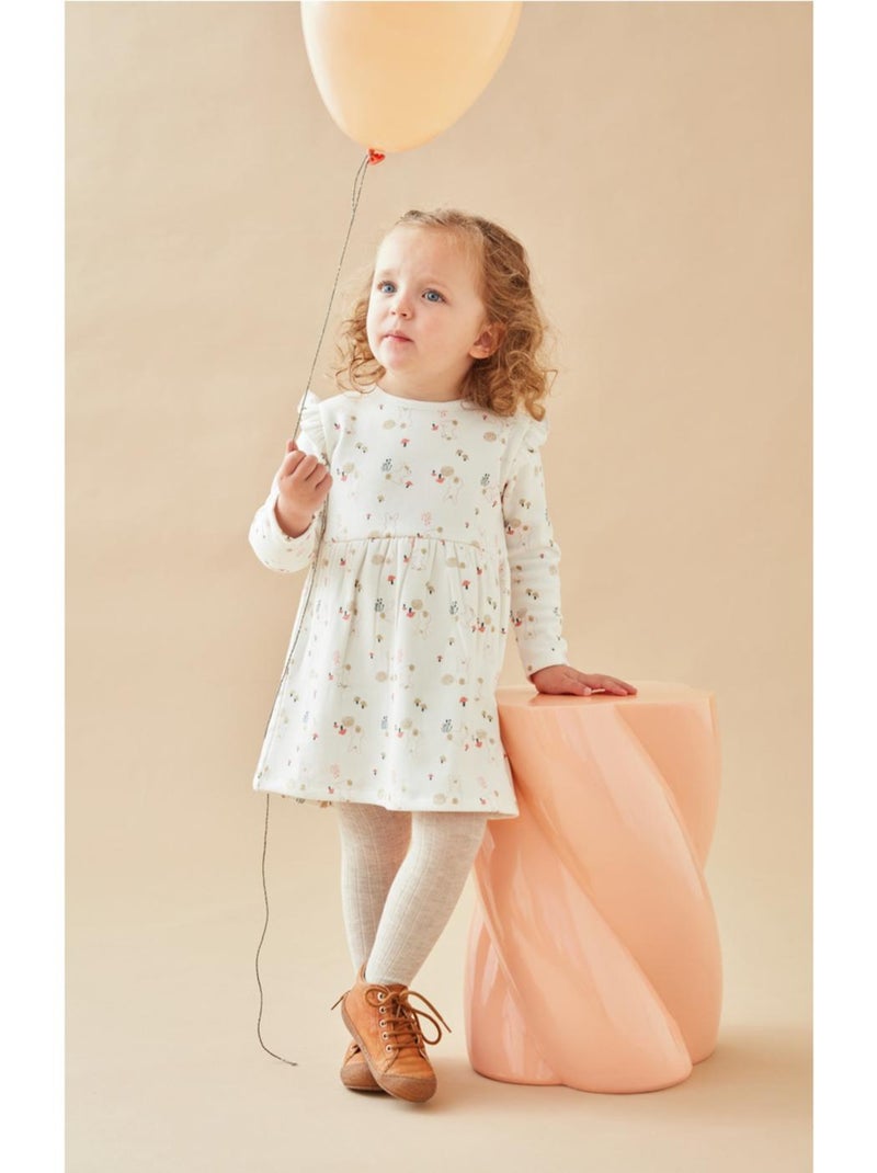 Robe imprimé lapin en sweatoloudoux, Noukie's Blanc - Kiabi