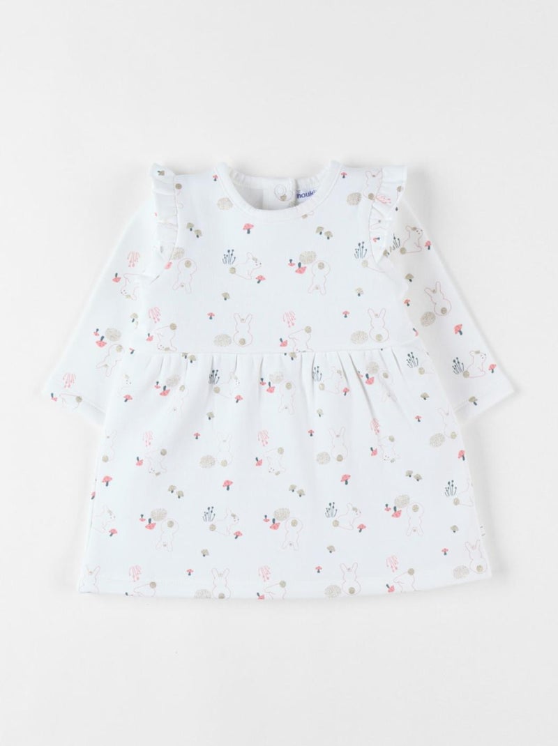 Robe imprimé lapin en sweatoloudoux, Noukie's Blanc - Kiabi