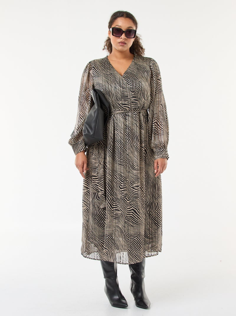 Robe imprimé 'Vero Moda' en voile Noir - Kiabi