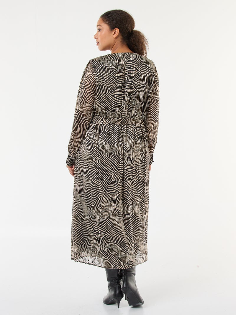 Robe imprimé 'Vero Moda' en voile Noir - Kiabi