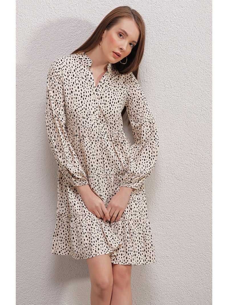 Robe imprimée - Ecru Ecru - Kiabi