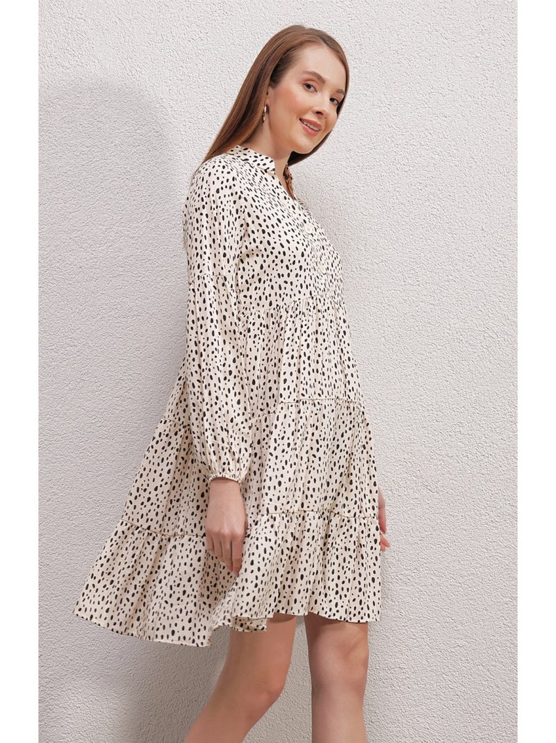 Robe imprimée - Ecru Ecru - Kiabi