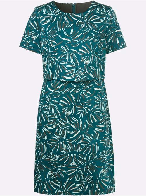 Robe Imprimée 97% Coton - Taille Courte - Witt - Kiabi