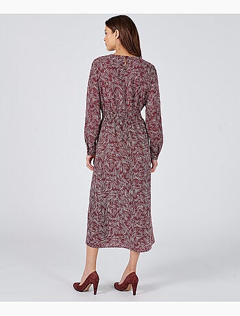 Robe imprimée à manches longues - damart
