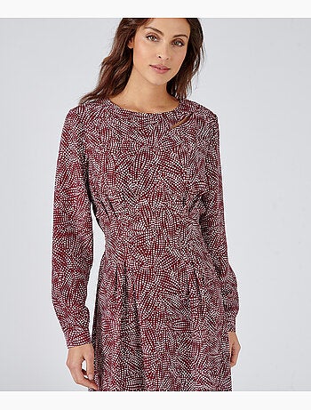 Robe imprimée à manches longues - damart
