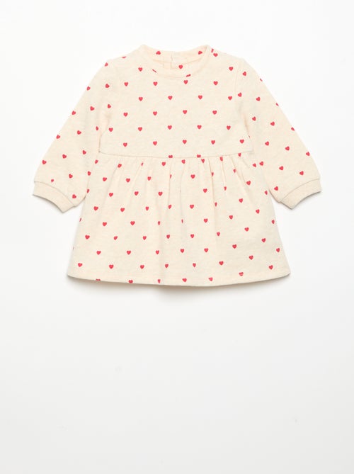 Robe imprimée à manches longues - Kiabi