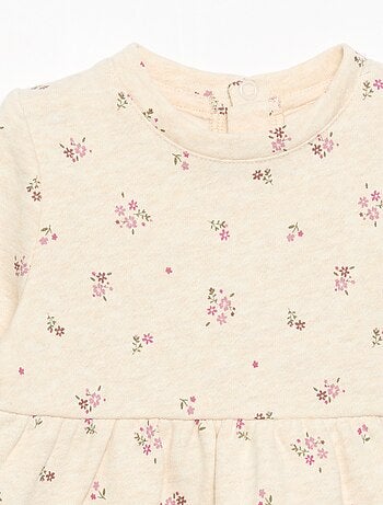 Robe imprimée à manches longues