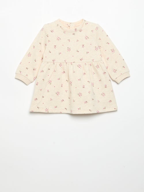 Robe imprimée à manches longues - Kiabi