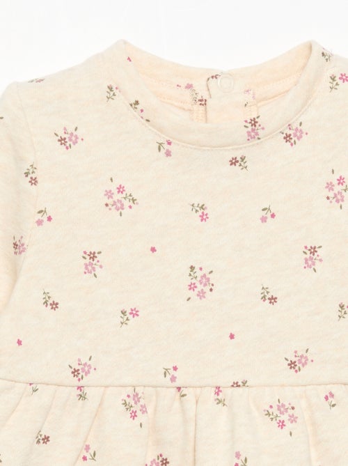 Robe imprimée à manches longues - Kiabi