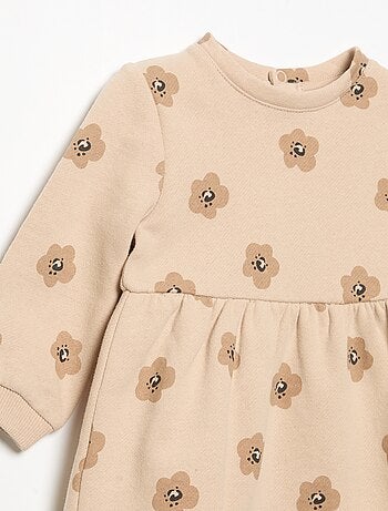 Robe imprimée à manches longues