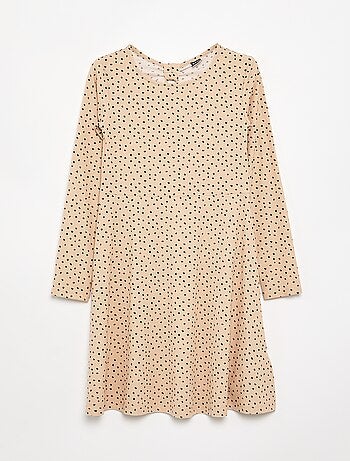 Robe imprimée à manches longues