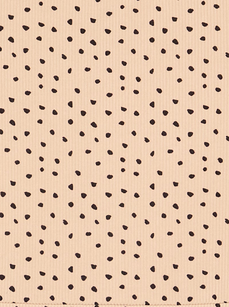 Robe imprimée à manches longues Beige - Kiabi