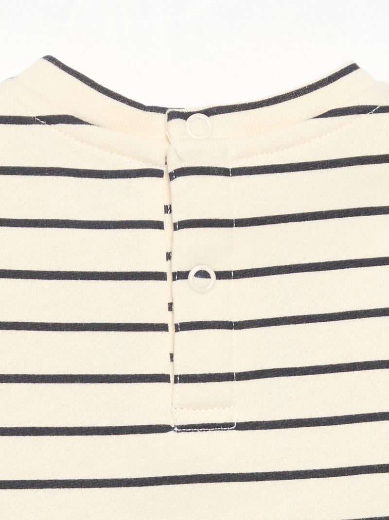 Robe imprimée à manches longues Blanc - Kiabi