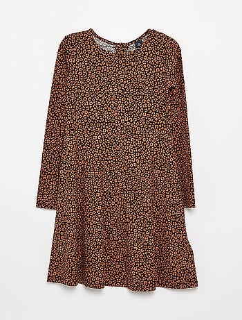 Robe imprimée à manches longues