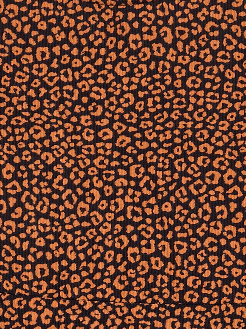 Robe imprimée à manches longues Noir - Kiabi