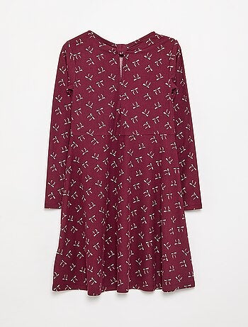 Robe imprimée à manches longues