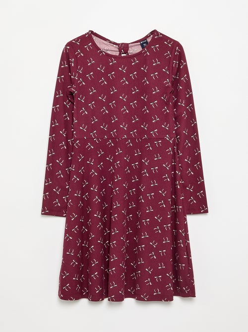 Robe imprimée à manches longues - Kiabi Robe imprimée à manches longues - Kiabi
