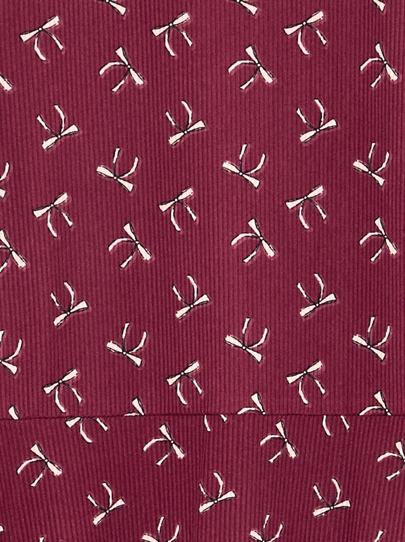 Robe imprimée à manches longues Rouge - Kiabi