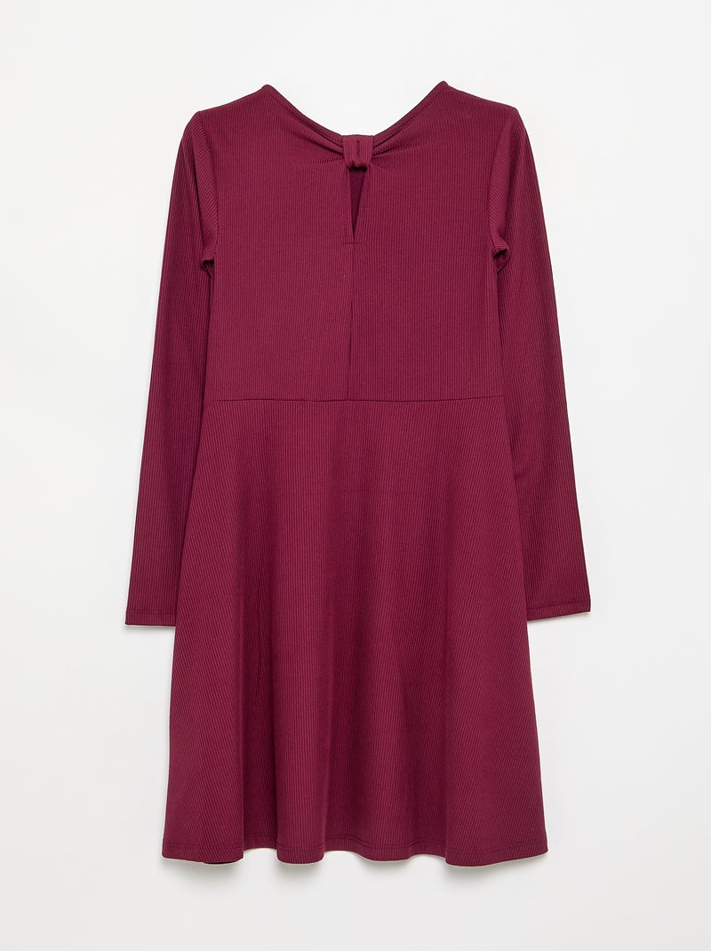 Robe imprimée à manches longues Violet - Kiabi