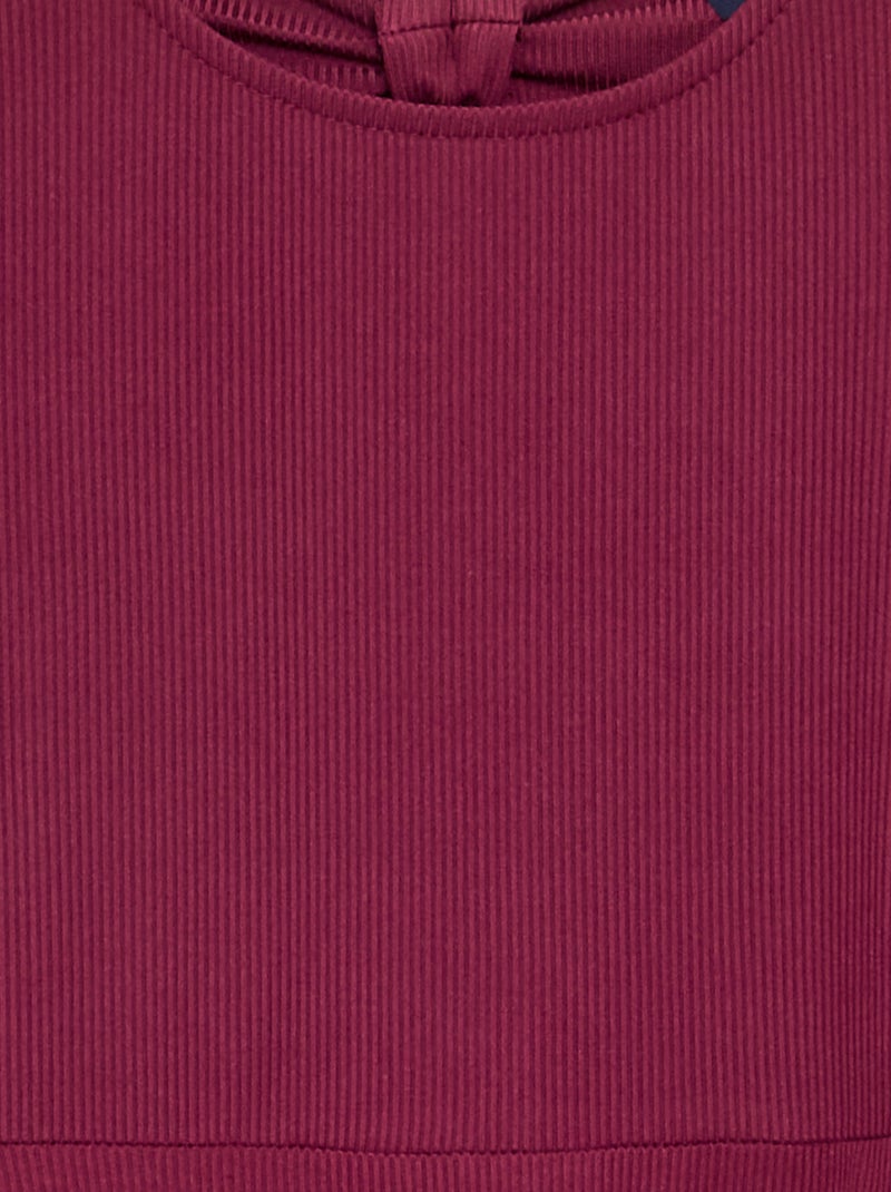 Robe imprimée à manches longues Violet - Kiabi