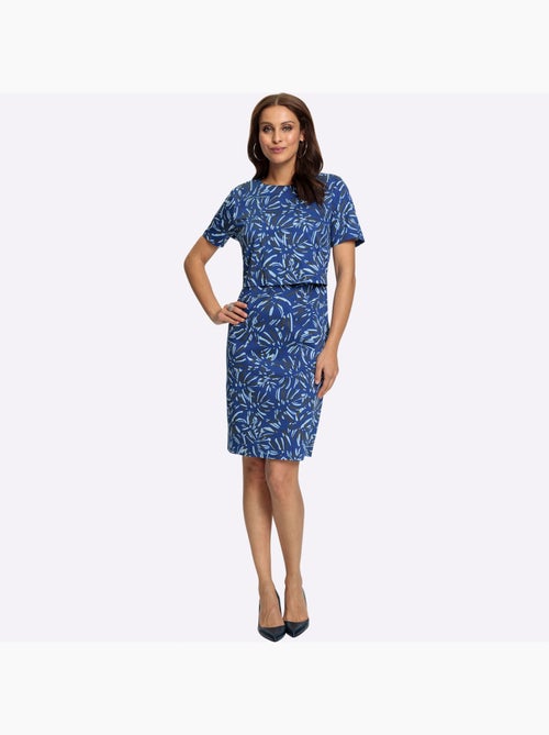 Robe imprimée à motifs feuilles et manches courtes encolure ronde - Taille courte - Witt - Kiabi Robe imprimée à motifs feuilles et manches courtes encolure ronde - Taille courte - Witt - Kiabi
