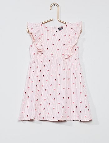 Robe imprimée à volants