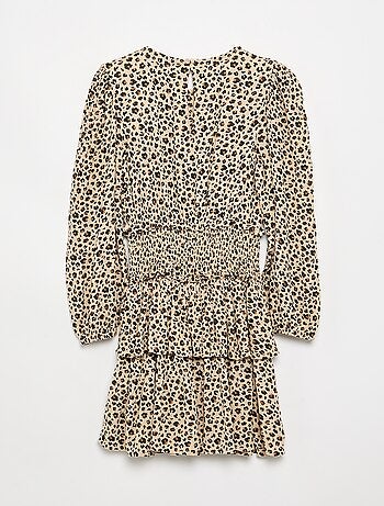 Robe imprimée avec volants