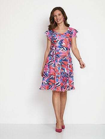 Robe imprimée avec volants